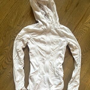 White Lululemon Jacket with Hood (Size 2)